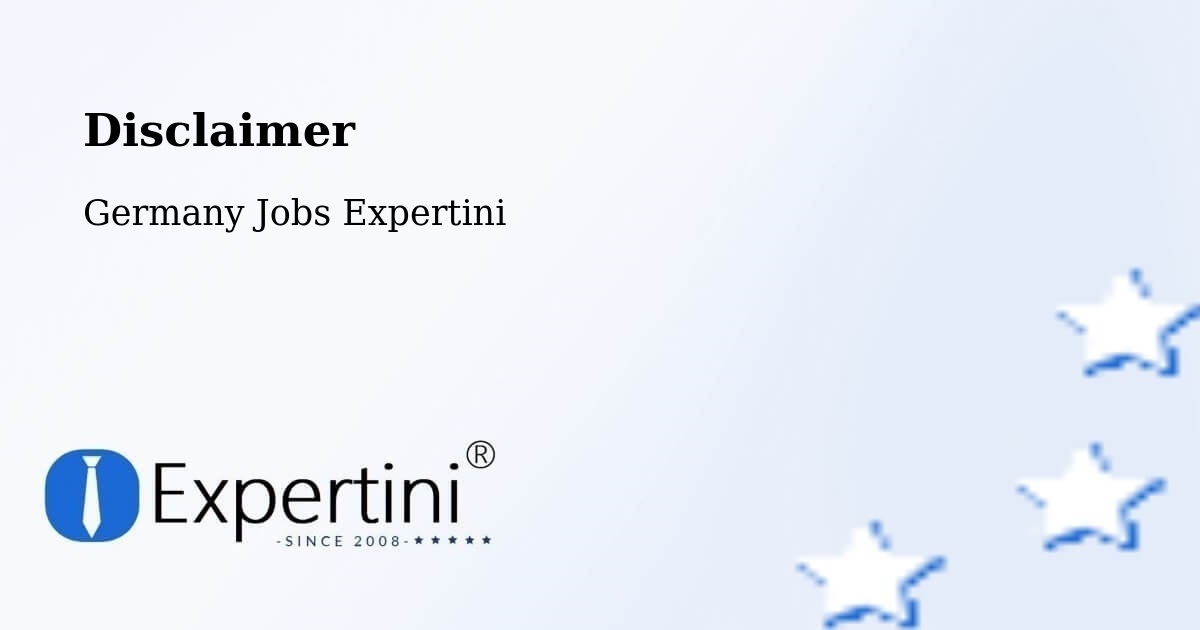 Disclaimer – Freiberg - Germany Jobs Expertini